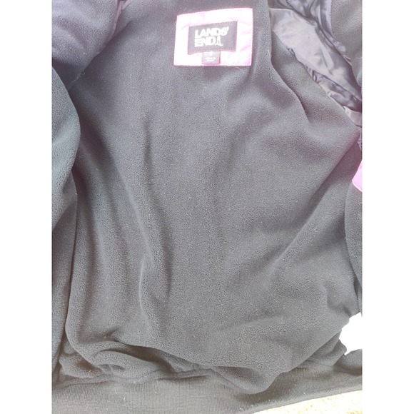 (V) Lands' End kids girl jacket winter puffy warm winter fuchsia sz S (8) - Picture 12 of 12